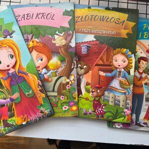 Set Of 4 Polish Books -  ROSZPUNKA , ZABI KROL , PIEKNA I BESTIA , ZLOTOWLOSA